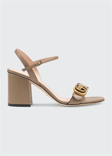 gucci marmont slide heeled sandals|gucci marmont ankle strap sandals.